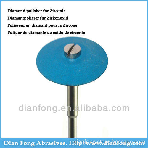 D2M HP Shank Wheel Diamond Impregnated Synthetic Rubber Heatless Polisher For Zirconia Dental Technician Laboratory